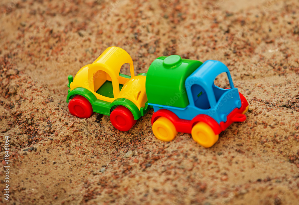 children's toys in the sandbox children's toys in the sandbox