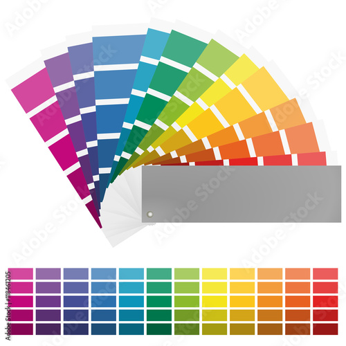 color fan with twelve colors