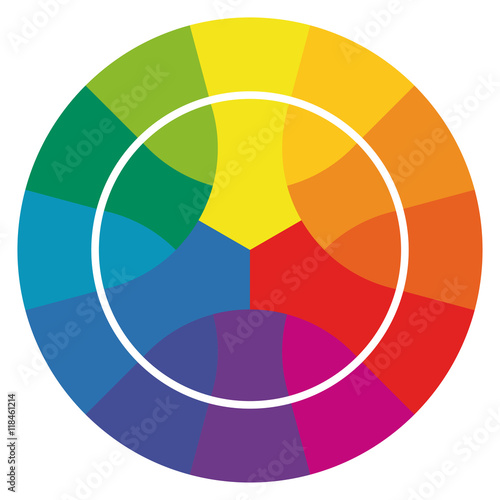 color wheel with twelve colors