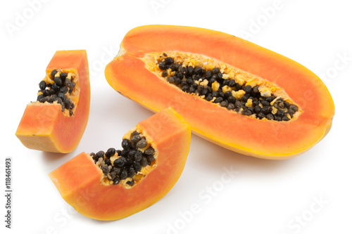 slices of sweet papaya