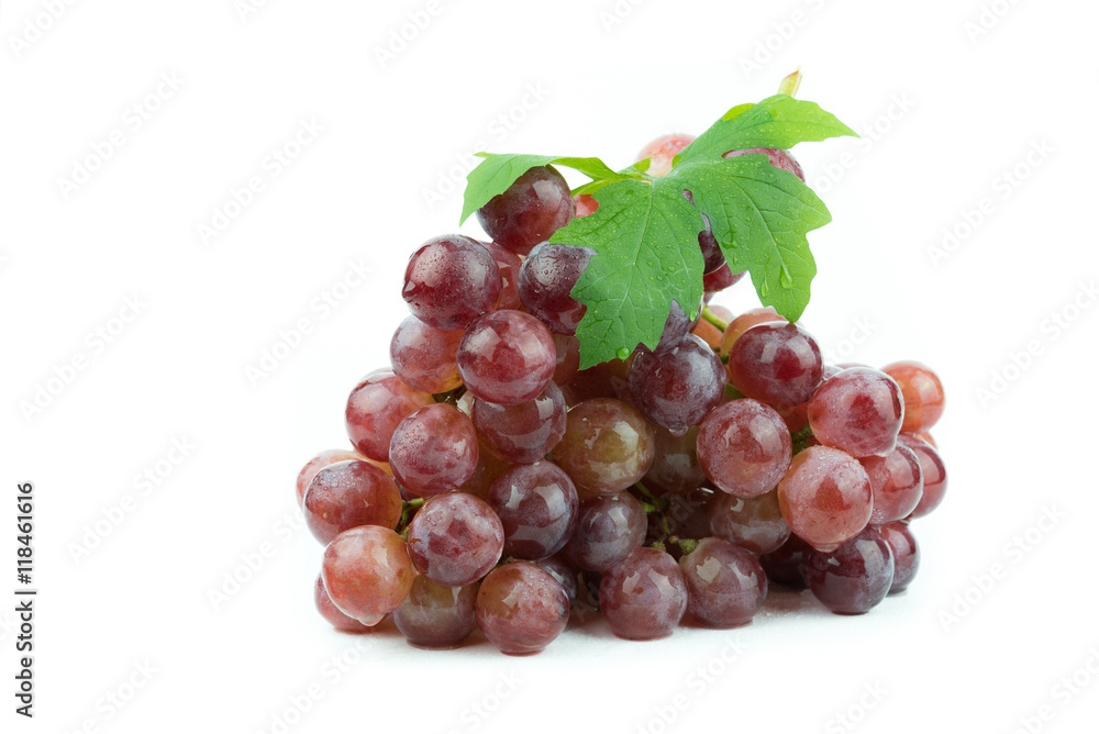 red grape isolated on white background