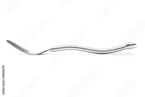 beautiful fork  Stainless steel isolated