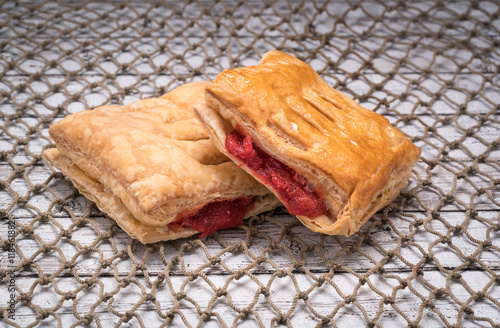 Guava bars tropical island flavor pastry. photo