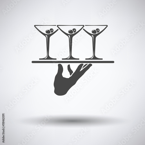 Waiter hand icon