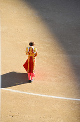 Poster Stierenvechten Corrida met matador en stier  © Yurii Andreichyn
