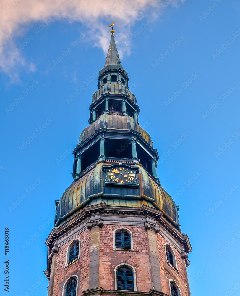 The St Peter's Church is the highest church in Riga and also a remarkable example of the 13th century Gothic architecture