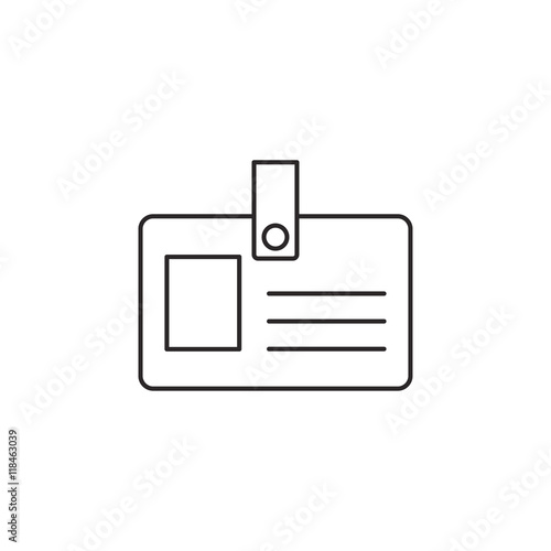 Outline pass icon isolated on white background