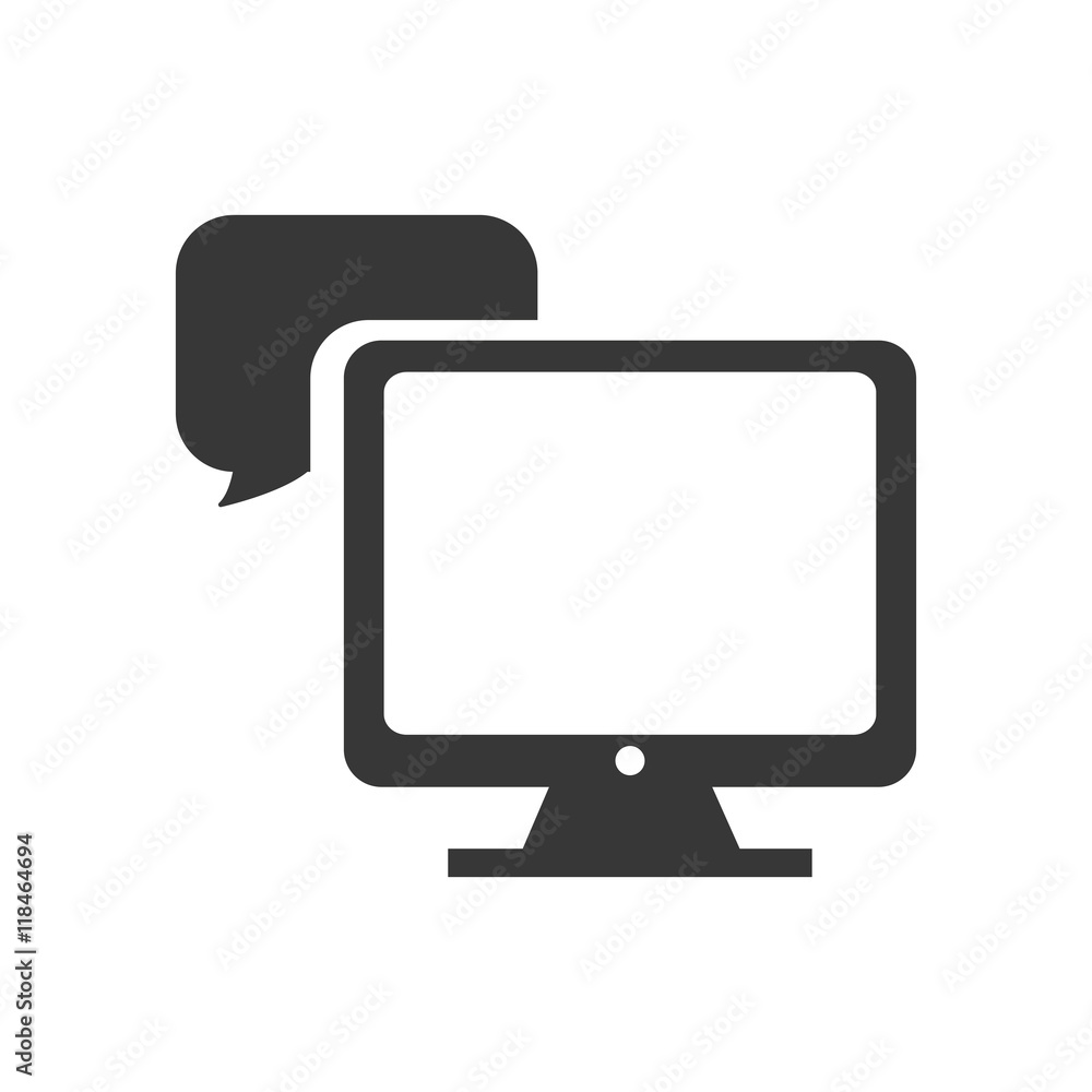 Computer bubble gadget technology media icon. Isolated and flat illustration. Vector graphic Computer bubble gadget technology media icon. Isolated and flat illustration. Vector graphic
