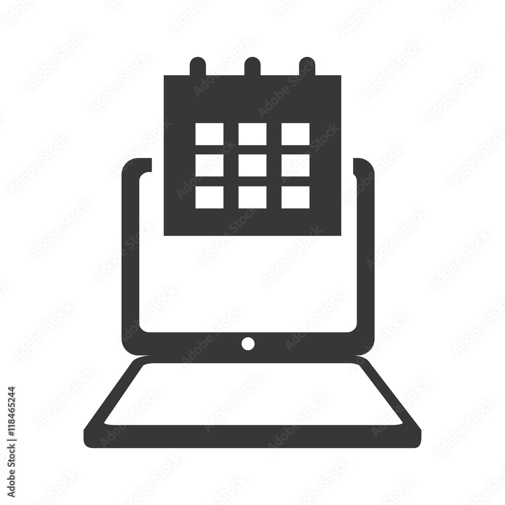 laptop calendar gadget technology media icon. Isolated and flat illustration. Vector graphic laptop calendar gadget technology media icon. Isolated and flat illustration. Vector graphic