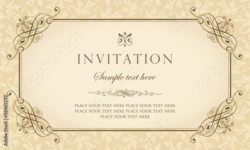 Invitation card - vintage style