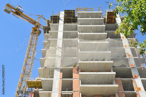 Building of the modern many-storeyed house