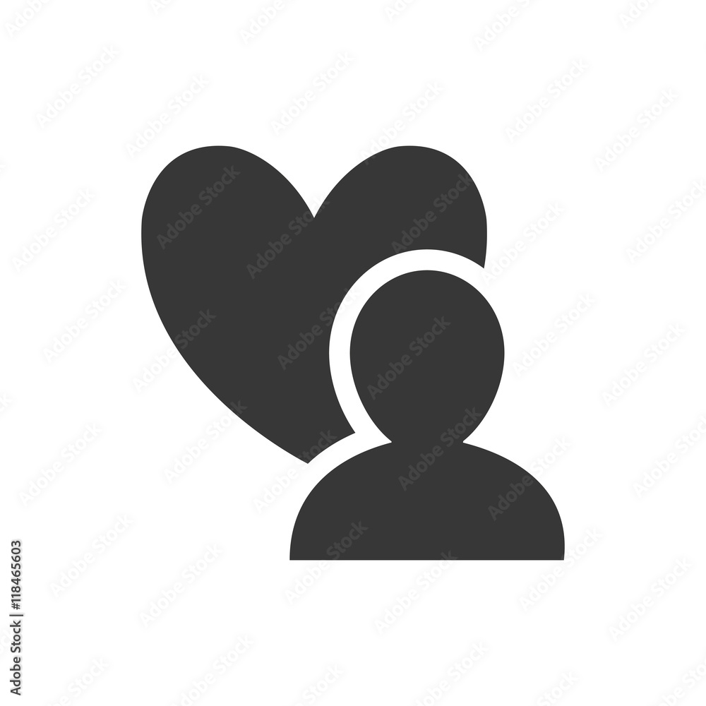 heart man male social network person media icon. Isolated and flat illustration. Vector graphic heart man male social network person media icon. Isolated and flat illustration. Vector graphic
