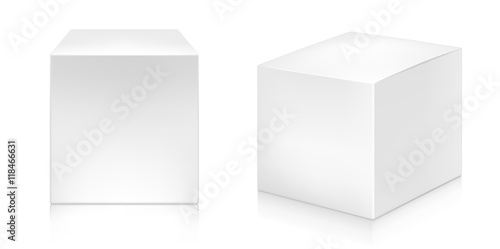 Paper white box mock-up template.