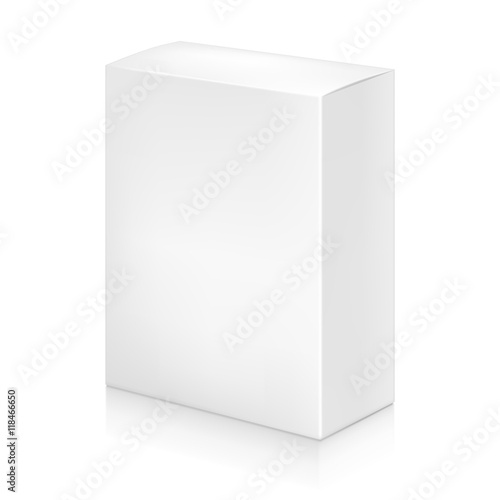Paper white box mock-up template.