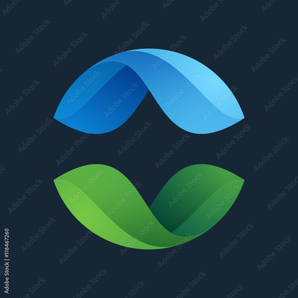 Green leaves icon. Ecology sphere logo. Green leaves icon. Ecology sphere logo.