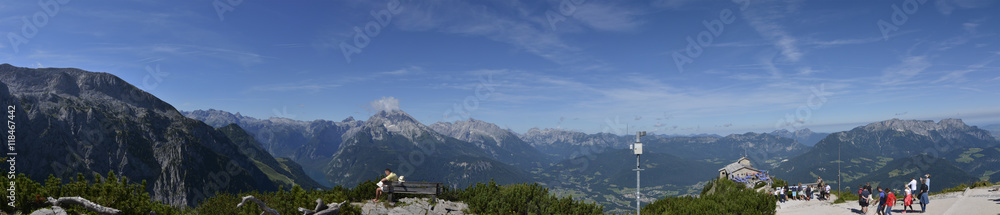 Berchtesgaden and Konigsee panorama view from Kehlsteinhaus top