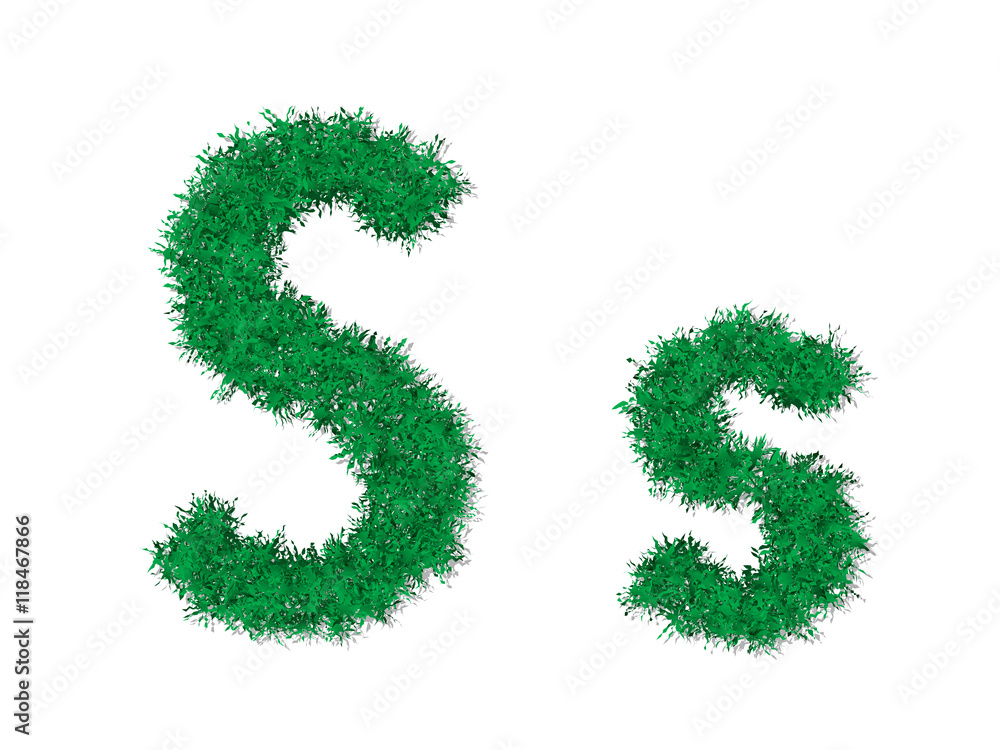 Vector green grass uppercase and lowercase alphabet letter.
Vector green grass uppercase and lowercase alphabet letter.