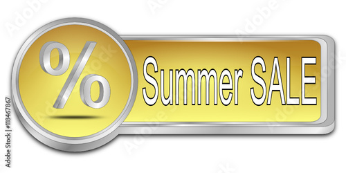 Summer Sale Button - 3D illustration