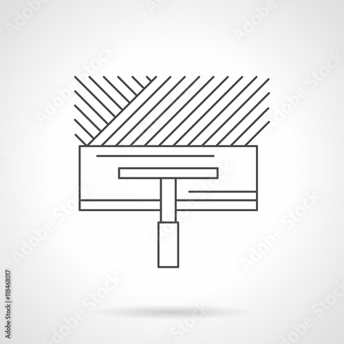 Floor installing flat line vector icon