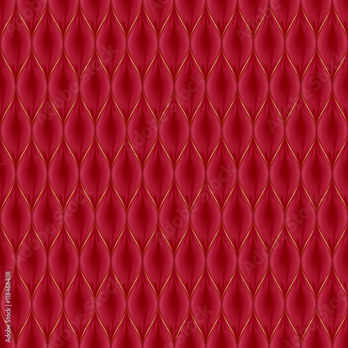 Quilted simple seamless pattern. Red color.