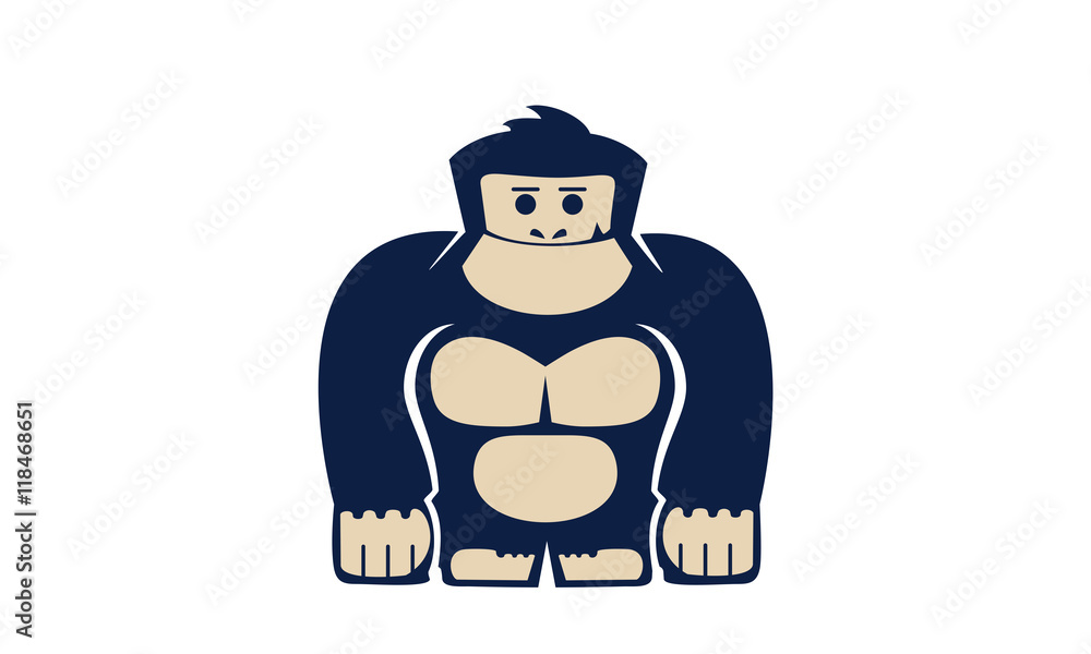 Naklejka premium Gorilla logo