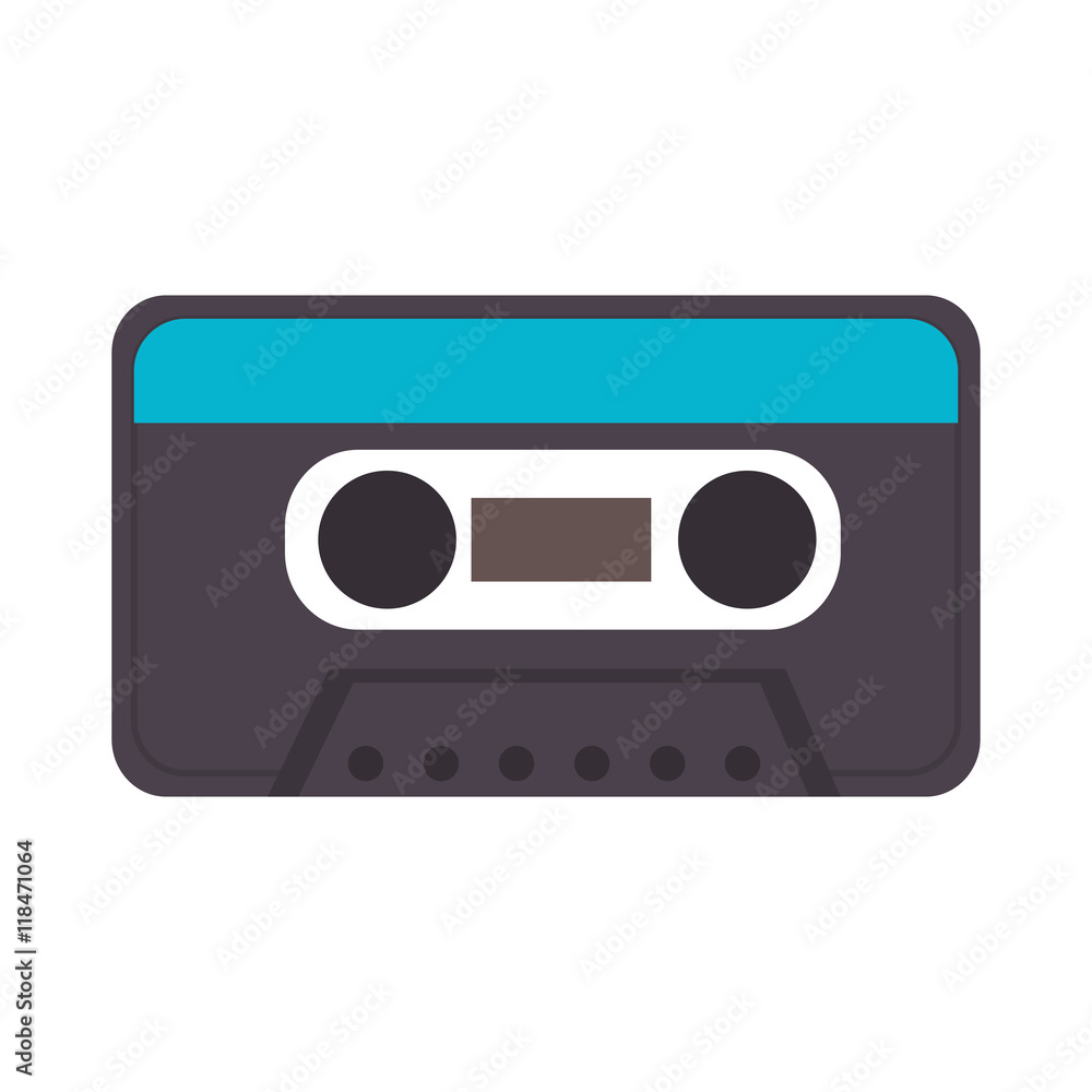cassette old object label retro record data sound tape vector illustration isolated cassette old object label retro record data sound tape vector illustration isolated