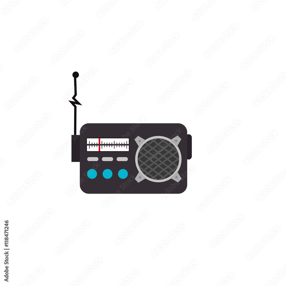 radio antenna retro old object sound station vector illustration isolated radio antenna retro old object sound station vector illustration isolated