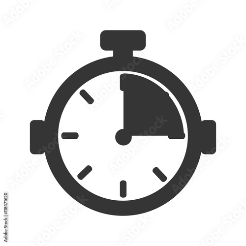 chronometer device time countdown counter button training vector illustration isolated