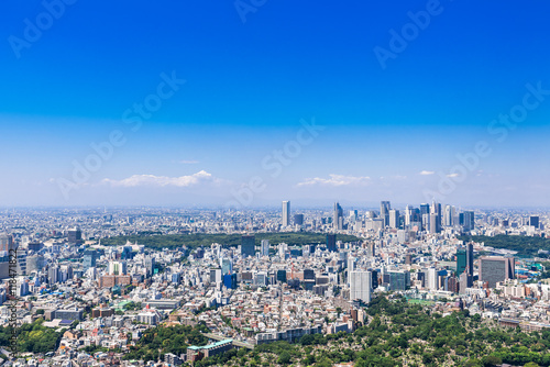 東京 青空と都市風景