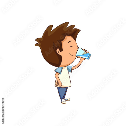 Child drinking glass of water