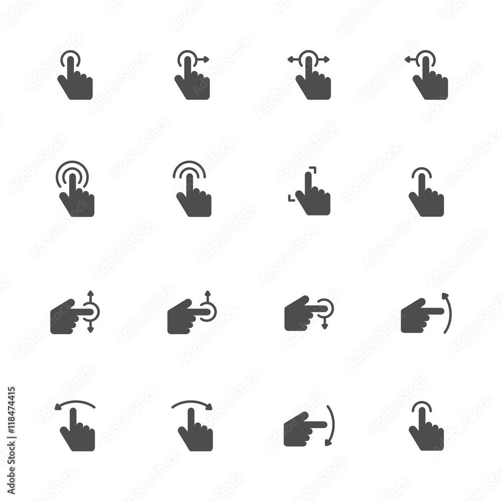 touch screen icons touch screen icons