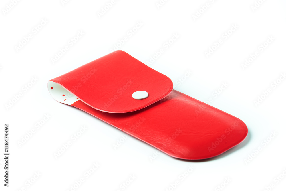 red pen case isolated on white background red pen case isolated on white background