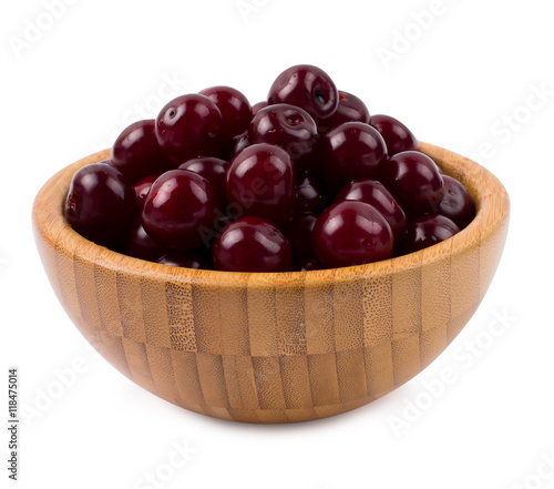 Ripe cherry in a bowl