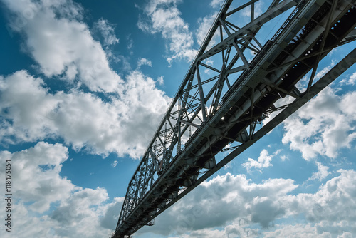 Steel railroad bridge