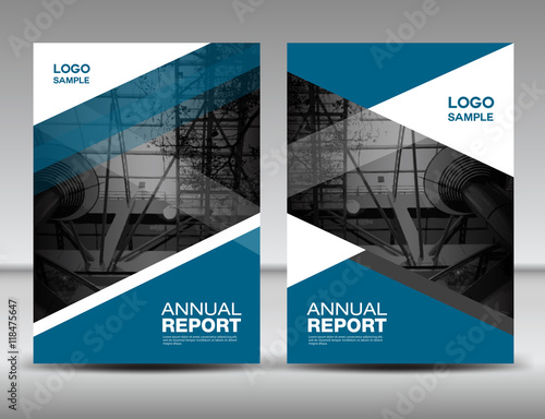 Blue Cover template, annual report, business brochure flyer, magazine covers, presentation