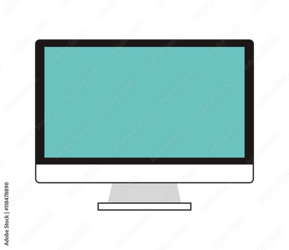 flat design computer monitor icon vector illustration flat design computer monitor icon vector illustration