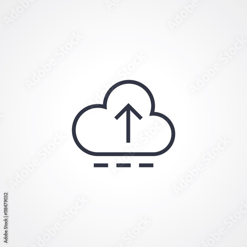 Search Engine Optimizer Icon : upload via cloud system icon