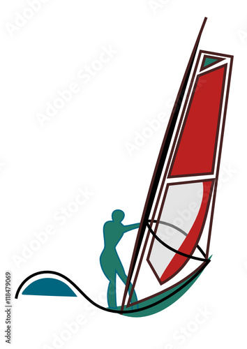 Logo planche à voile
