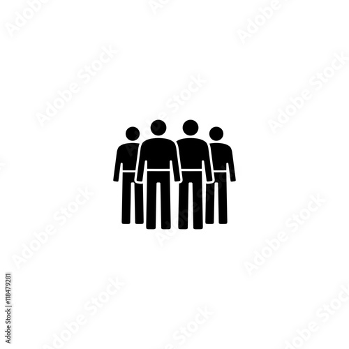 People Icons - Isolated On White Background. Vector Illustration, Graphic Design. For Web, Websites, Print. Business Concept