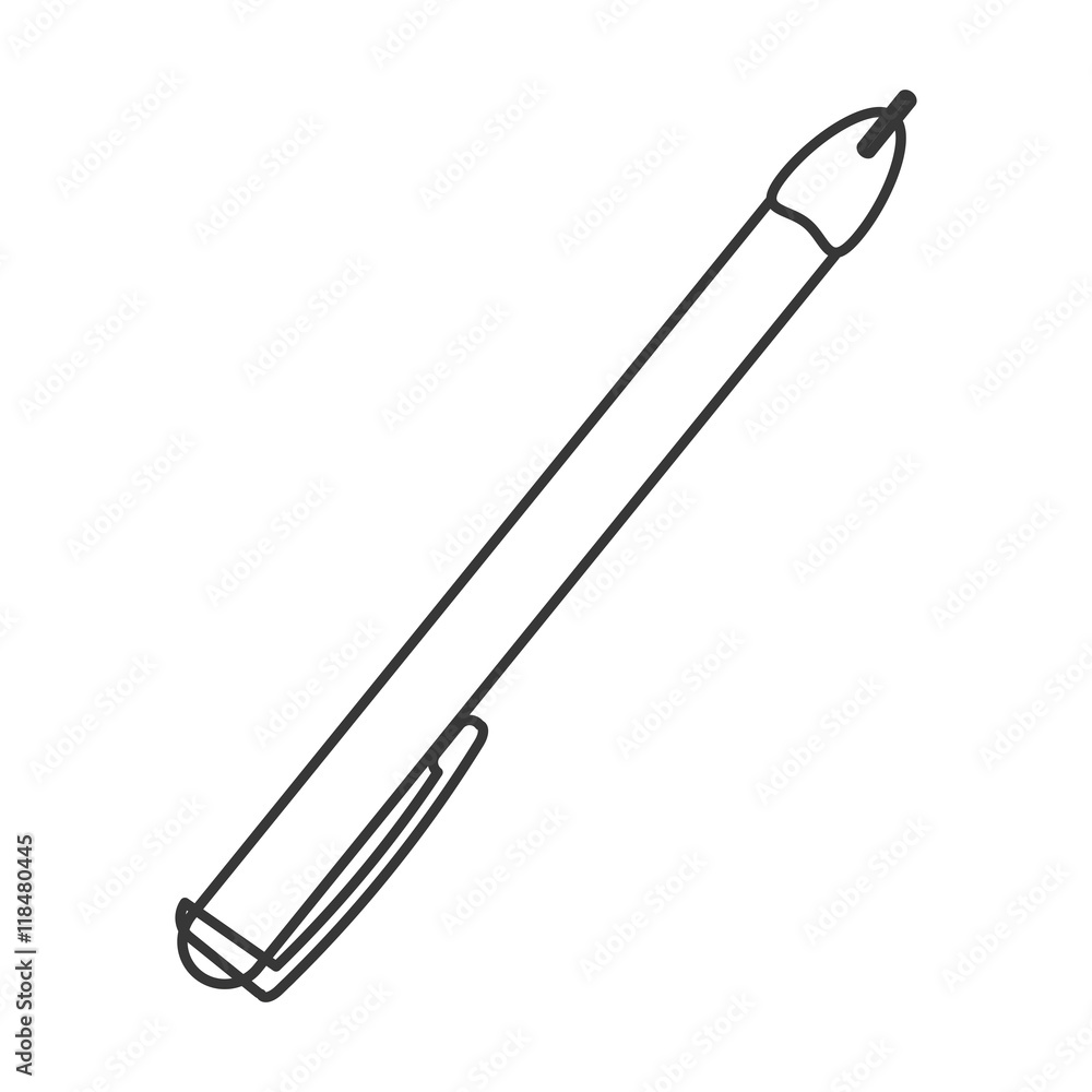 flat design elegant pen icon vector illustration flat design elegant pen icon vector illustration