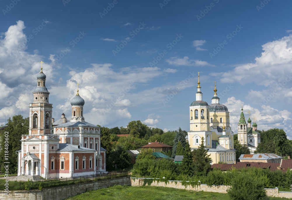 Orthodox Church against a beautiful sky. Serpukhov, Russia