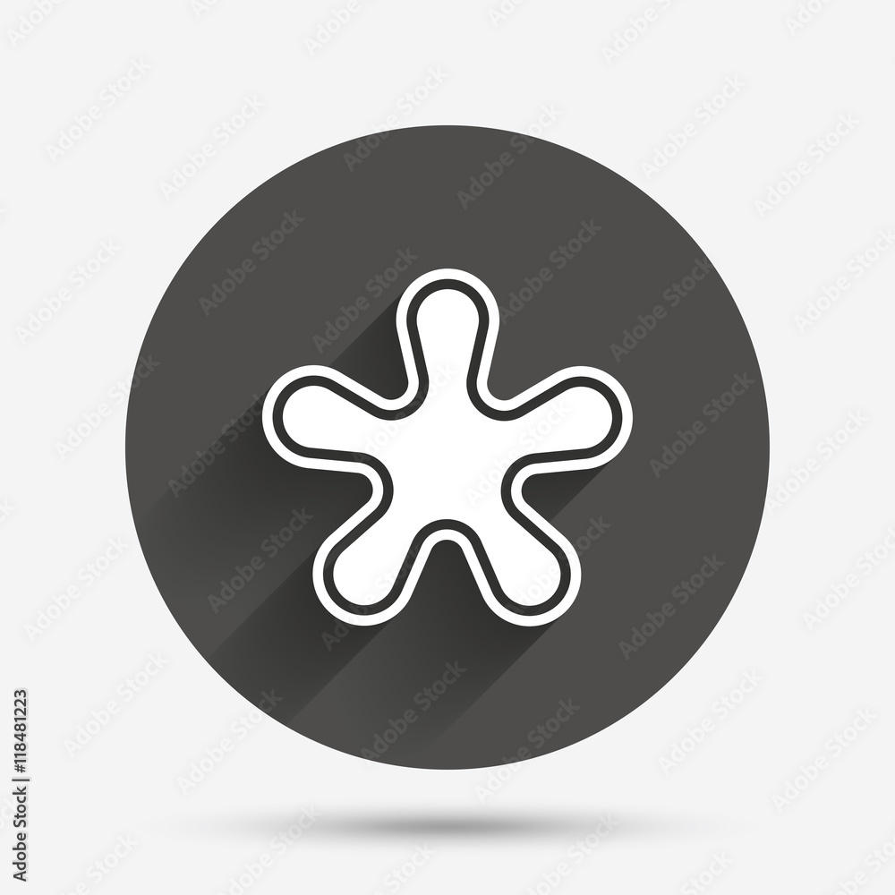 Obraz premium Asterisk footnote sign icon. Star symbol.