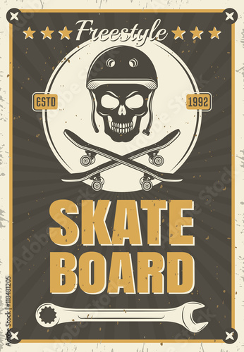Skateboard Vintage Poster