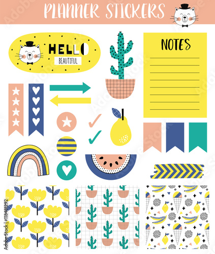 Summer planner stickers