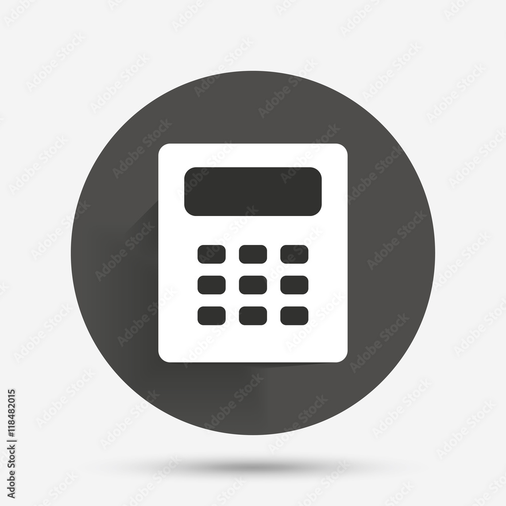Calculator sign icon. Bookkeeping symbol. Calculator sign icon. Bookkeeping symbol.