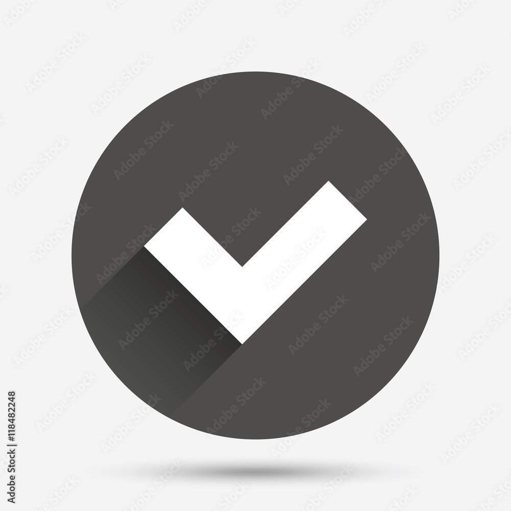 Check sign icon. Yes button. Check sign icon. Yes button.