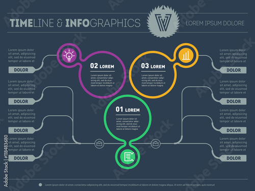 Wallpaper Mural Business concept with 3 options. Web Template of a pyramidal dia Torontodigital.ca