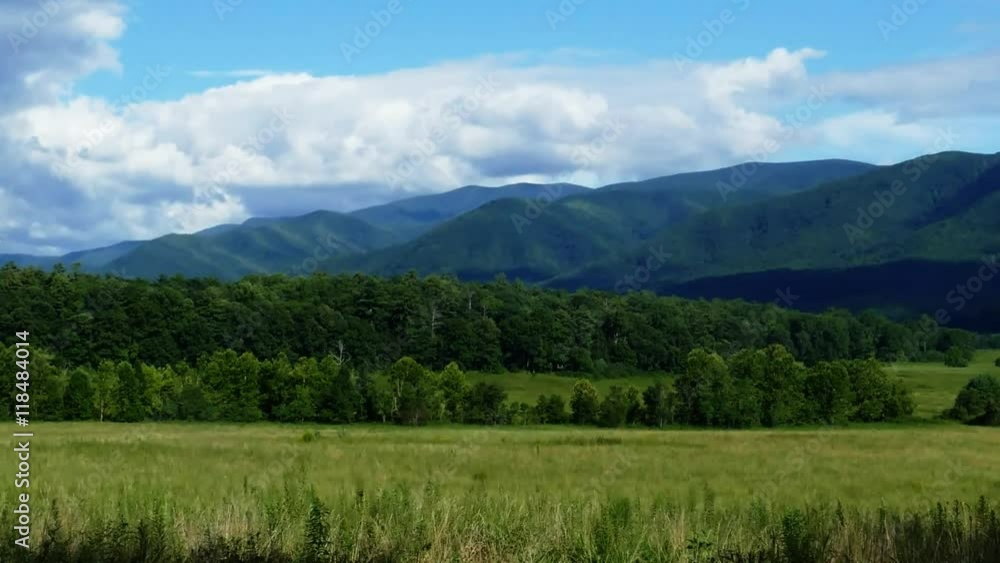 Time lapse from Cades Cove in Smoky Mountain National Park , Tennessee Time lapse from Cades Cove in Smoky Mountain National Park , Tennessee