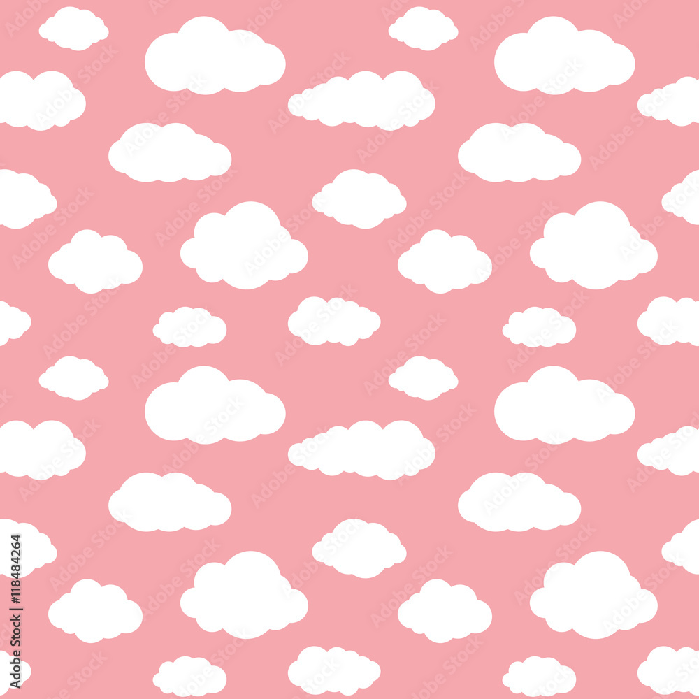 Clouds Seamless Pattern Background