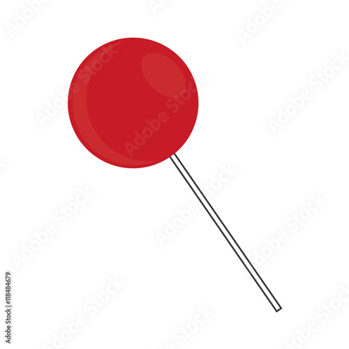 flat design candy lollipop icon vector illustration